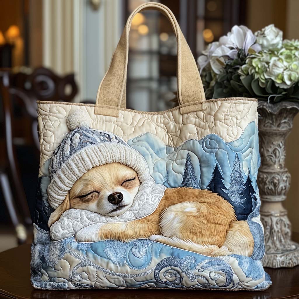 Sleeping Chihuahua Quilted Tote Bag The Best Tote Bag Christmas Gifts For Mothers