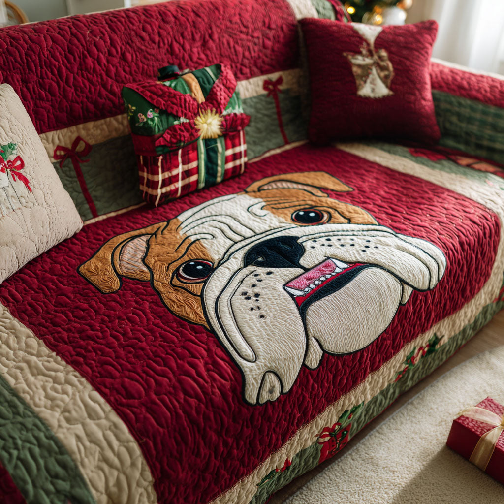 Snout Dreams Quilted Sofa Cover Living Room Decoration Gift For Dog Lover