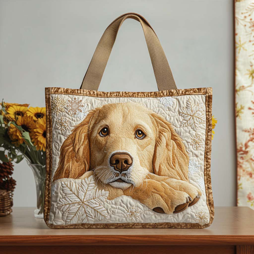 Snowflake Buddy Quilted Tote Bag Popular Womens Tote Bags Christmas Gifts For Mum