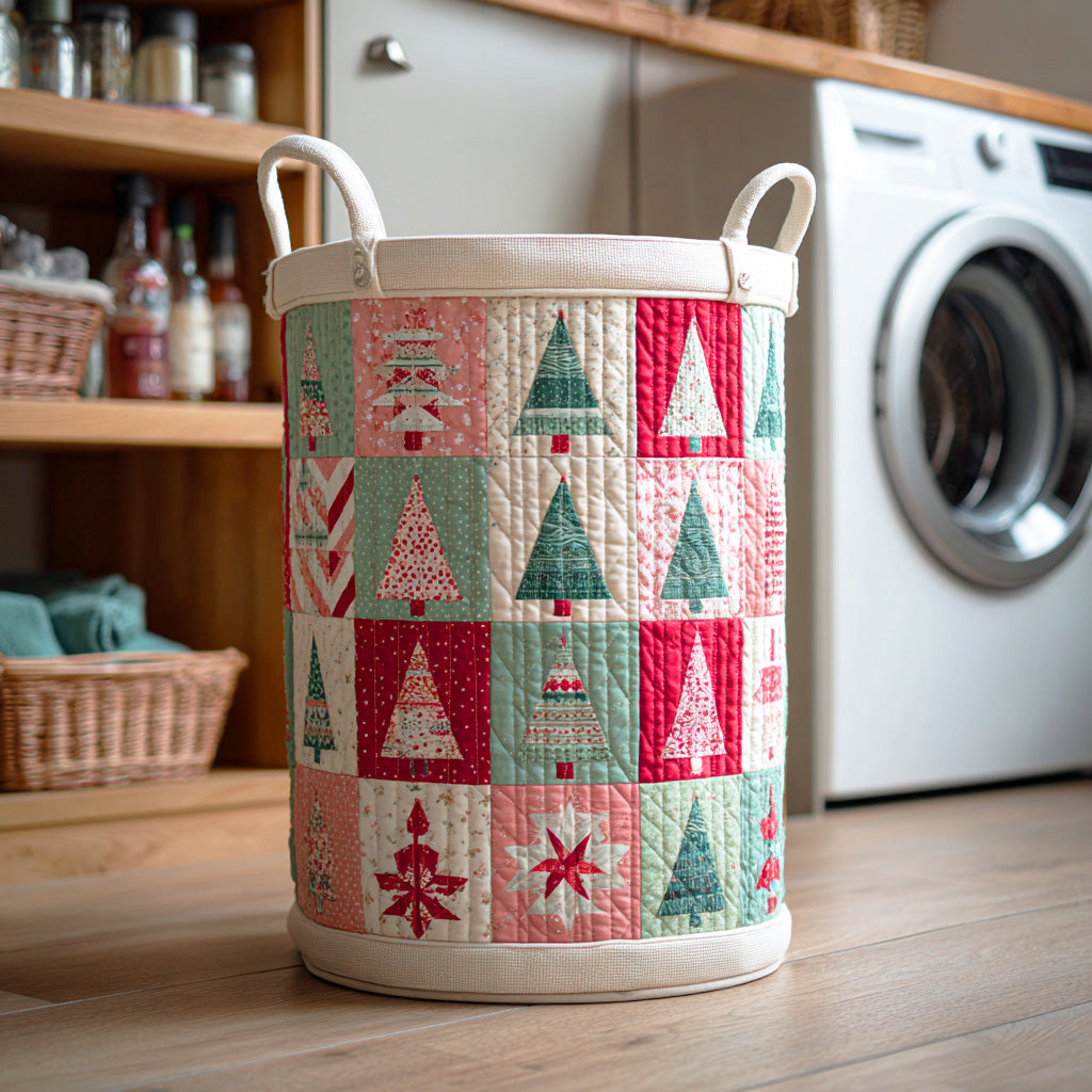 Snowflake Home Joy Quilted Laundry Basket Home Decor Gifts For Daughter At Christmas