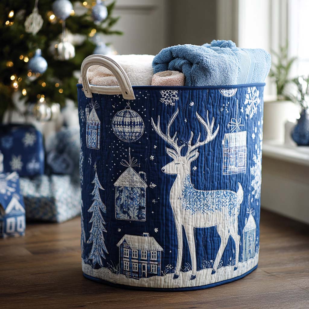 Snowflake Serenade Quilted Laundry Basket Best Laundry Basket Christmas Gift Ideas For Relatives