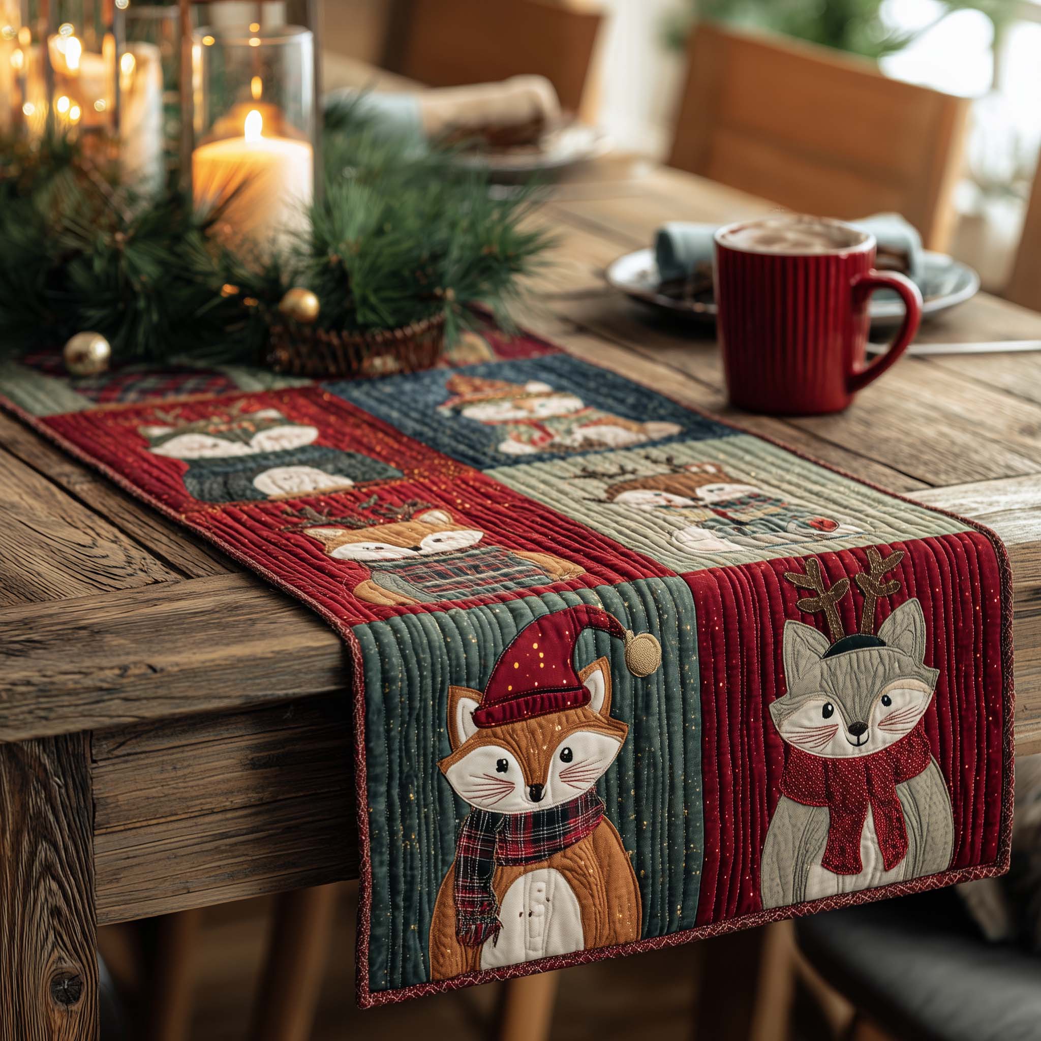 Snowflake Whispers Quilted Table Runner Christmas Dining Room Decor Christmas Gifts