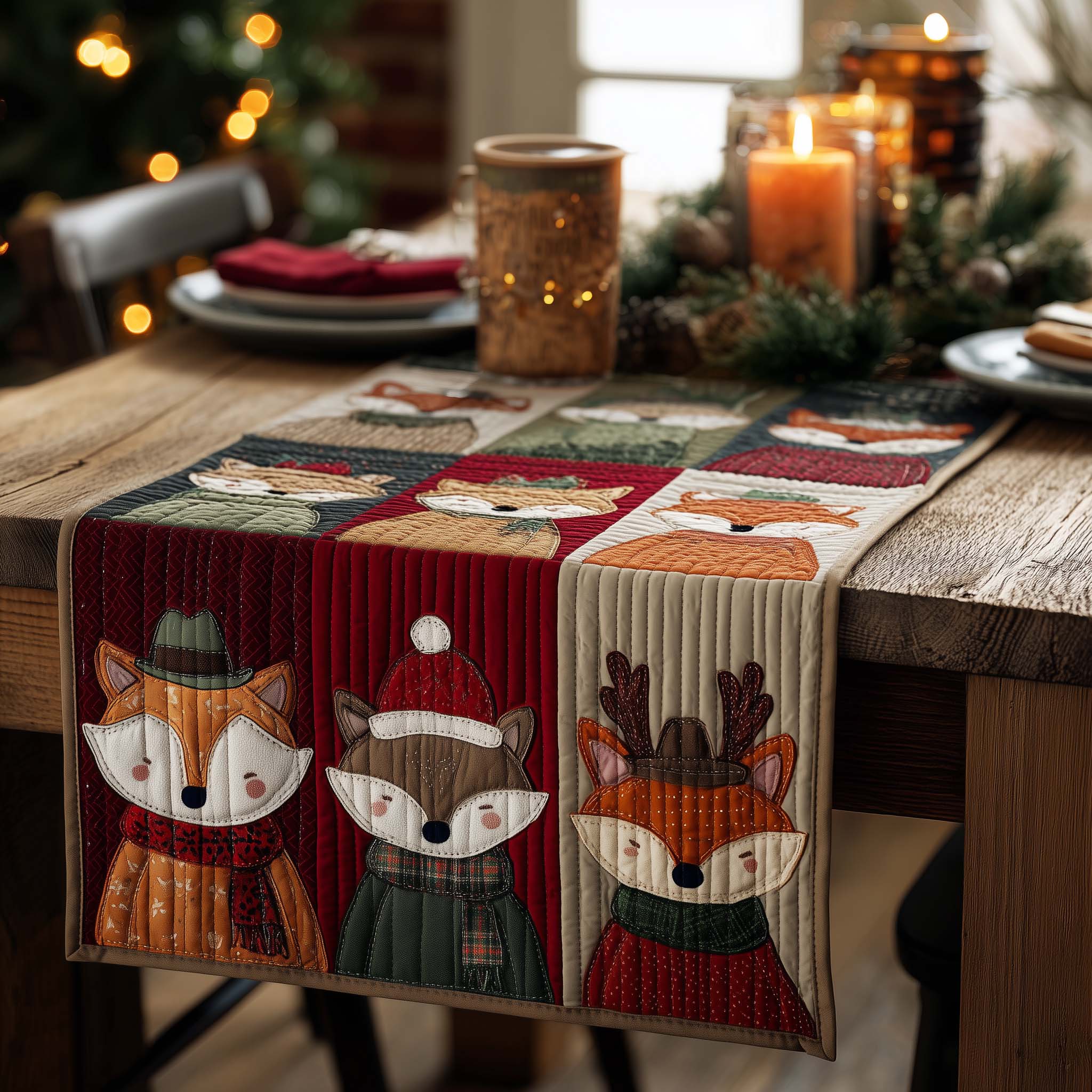 Snowflake Whispers Quilted Table Runner Xmas Runner For Table Good Family Christmas Present