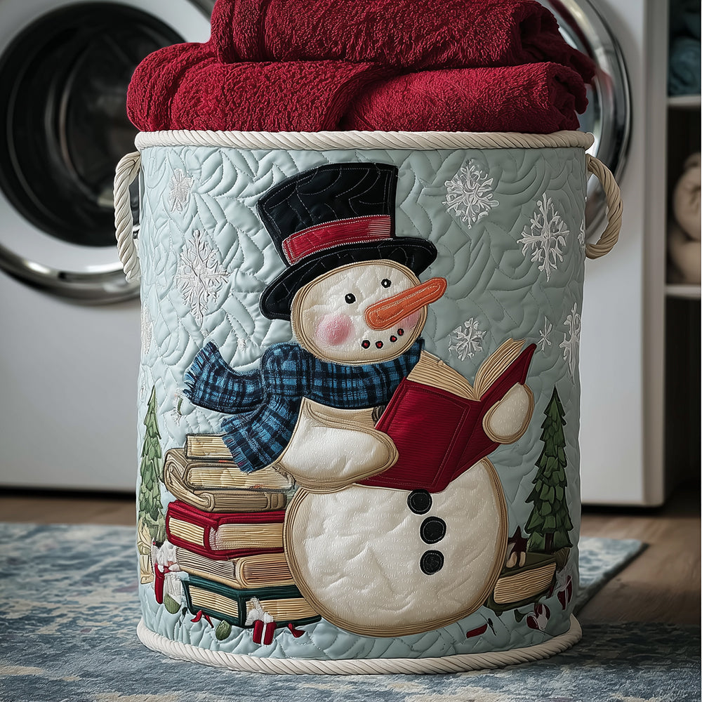 Snowman Tales Quilted Laundry Basket Unique Cool Laundry Basket Family Christmas Presents