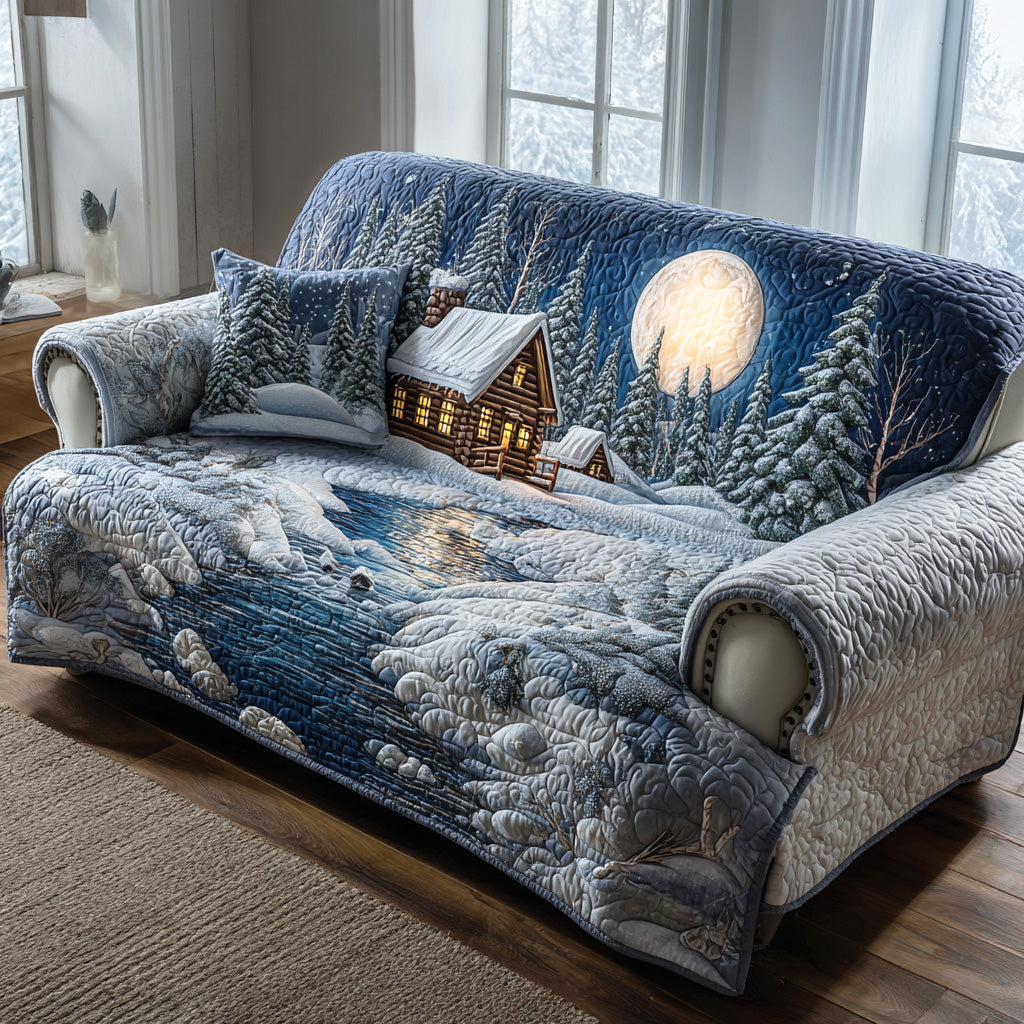 Snowy Pine Silence Quilted Sofa Cover Sofa Saver Covers Best Gifts For Dad