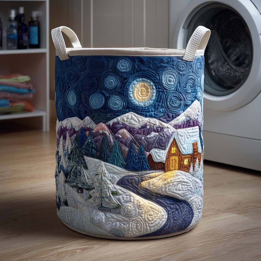 Snowy Ridge Quilted Laundry Basket Best Clothes Hamper Mother's Day Gifts For Girlfriend