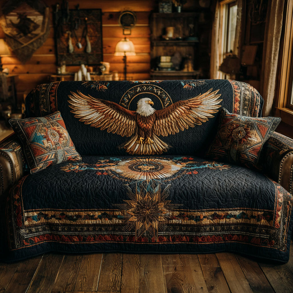 Soaring Eagle Quilted Sofa Cover Couch Seat Covers Native American Made Gift