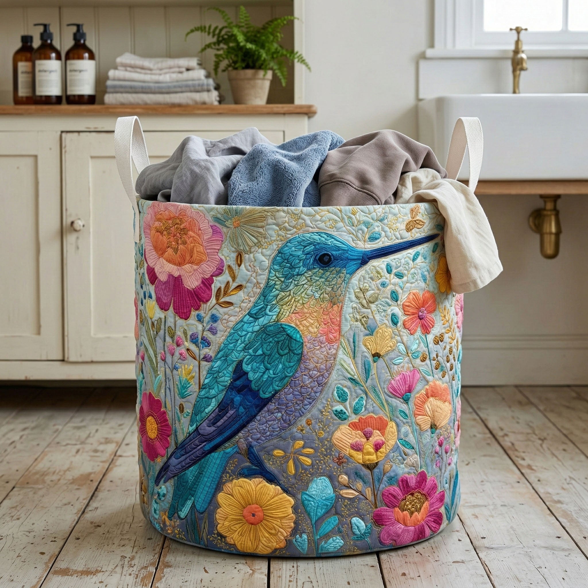 Soft Meadow Quilted Laundry Basket Laundry Room Ideas Cat Items For Cat Lovers