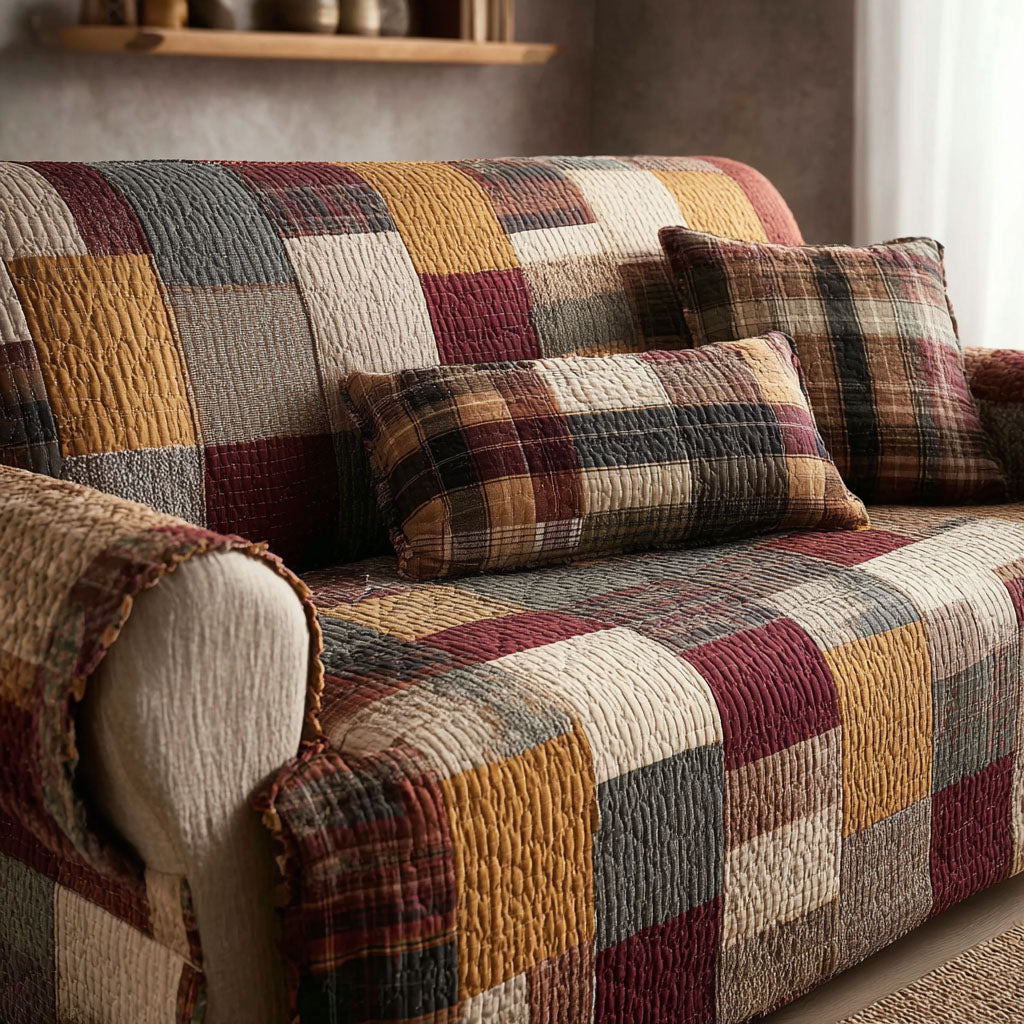 Soft Rustic Quilted Sofa Cover Sofa Protector Gift Ideas For Mom
