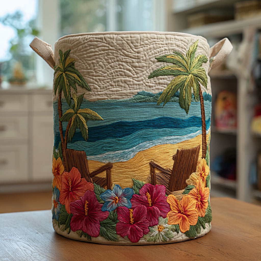 Soft Shore Quilted Laundry Basket Unique Cool Laundry Basket Good Housewarming Presents