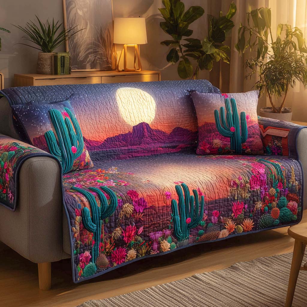 Solstice Glow Quilted Sofa Cover Furniture Covers For Sofas Cat Love Gifts Items
