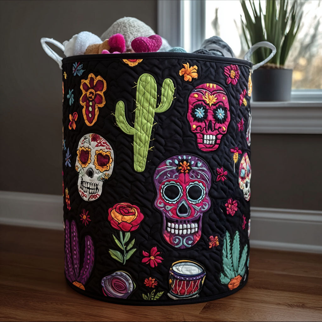 Soul Embrace Quilted Laundry Basket Clothes Basket Day Of The Dead Gift Ideas