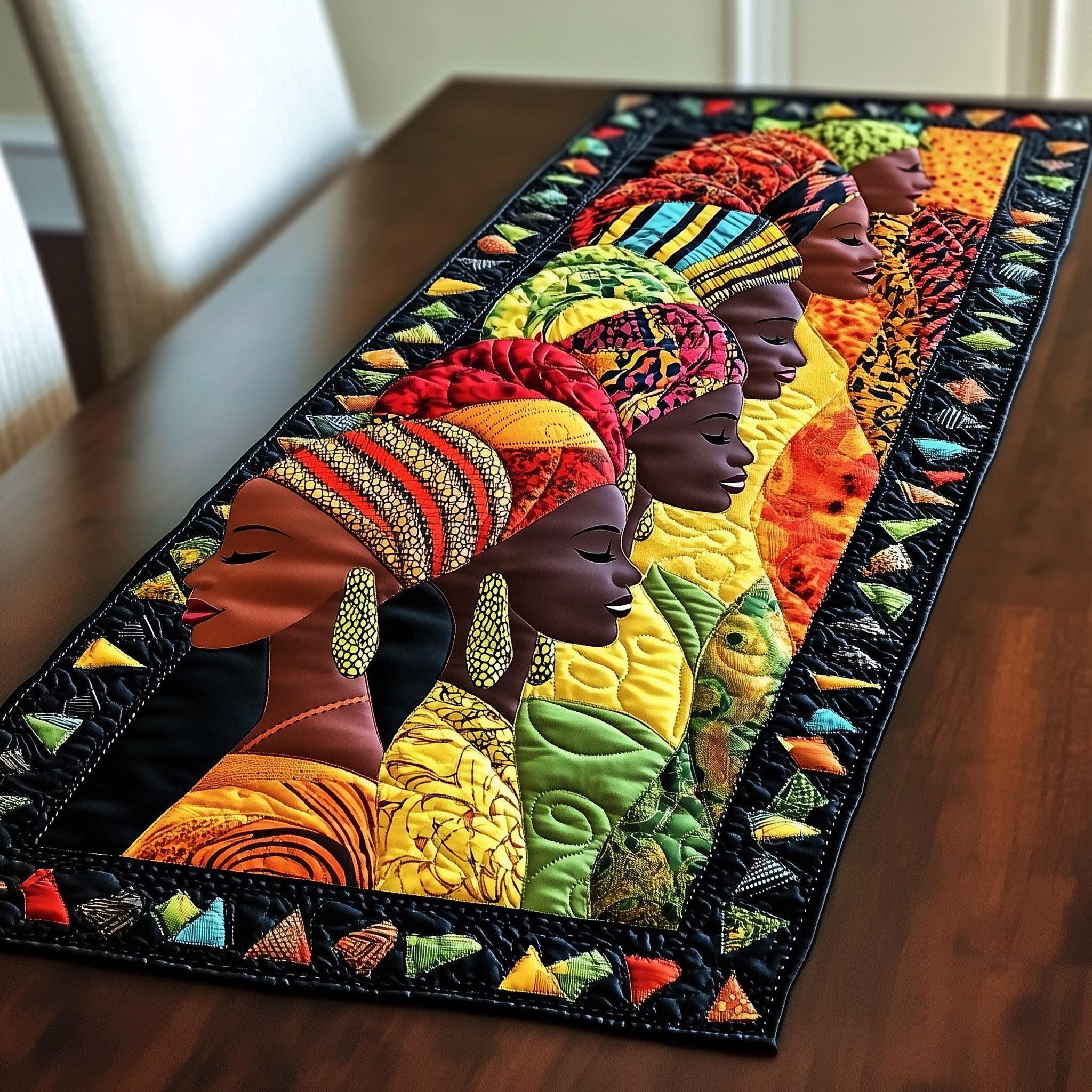 Soulbound Roots Quilted Table Runner Dining Table Decor Ideas Black History Month Gifts