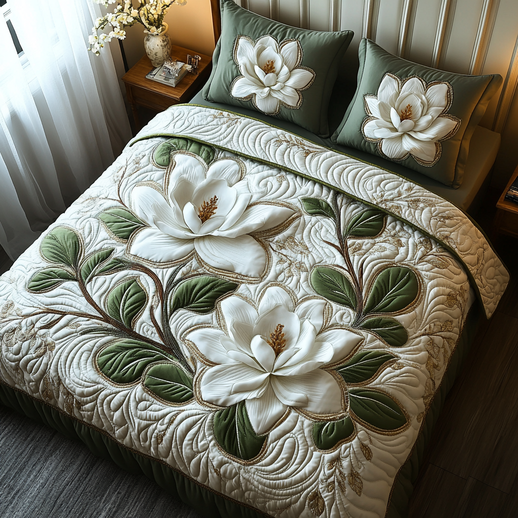 Southern Bloom Quilted Bedding Set Best Sheet Sets Mother's Day Gifts For New Moms