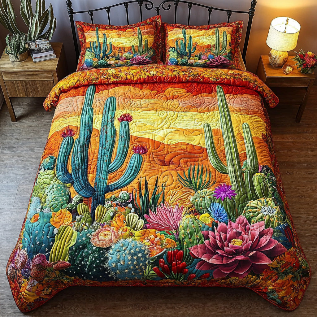 Southwest Flora Tapestry Quilted Bedding Set Over The Bed Decor Gifts Ideas For Parents