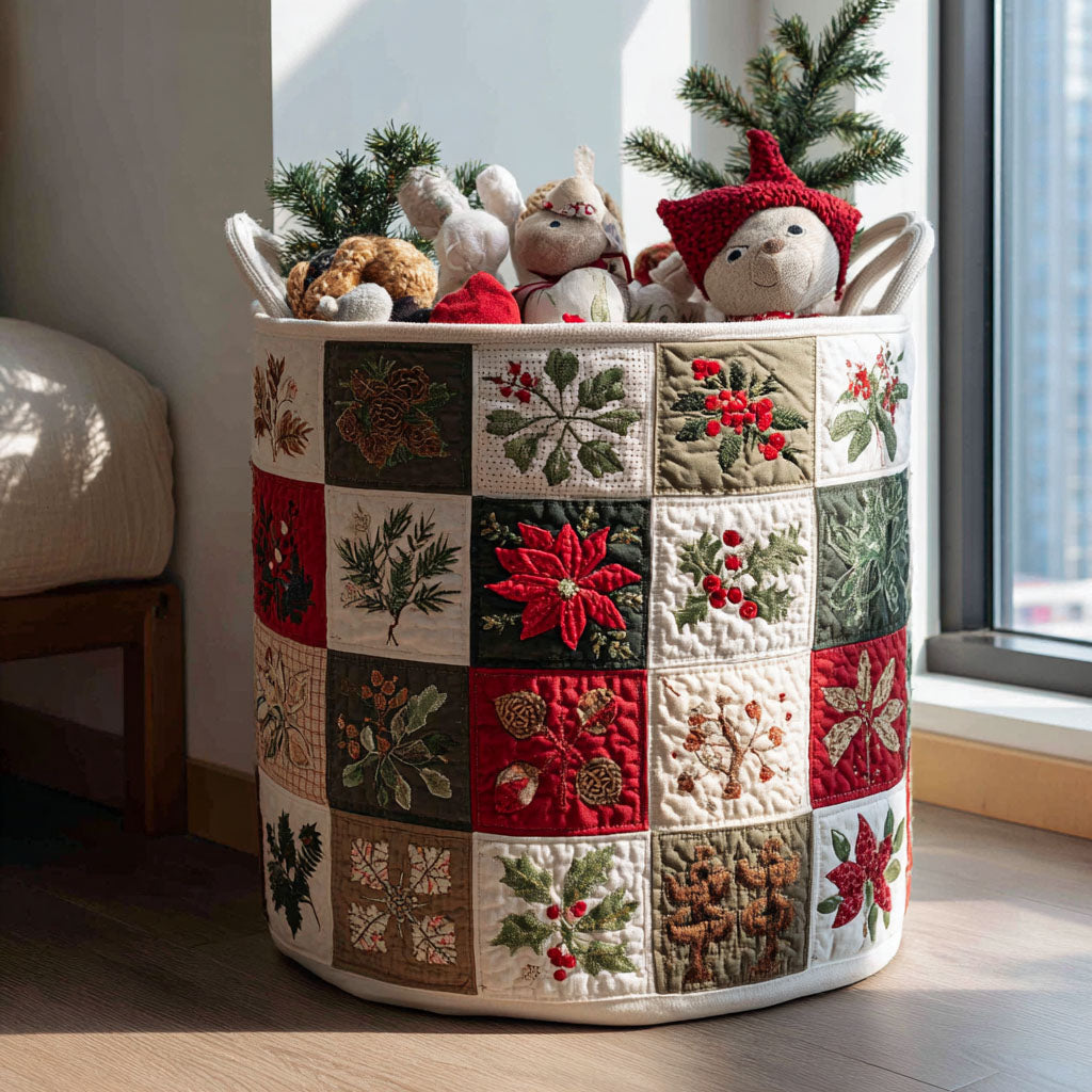 Spark of Noel Quilted Laundry Basket Best Dirty Clothes Hamper Daughter Gifts Christmas