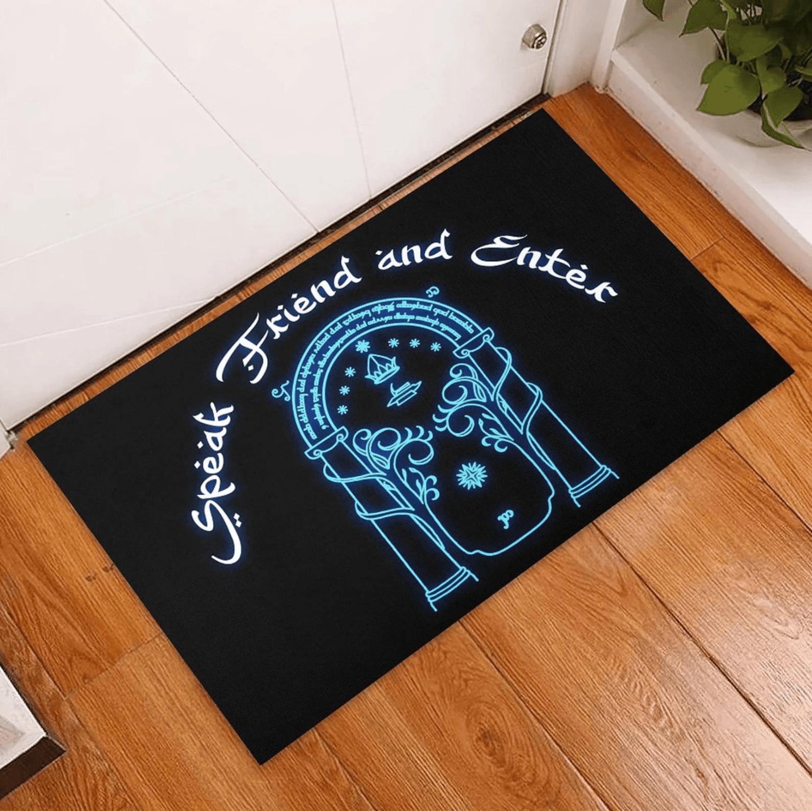 Speak Friend And Enter Doormat Funny LOTR Welcome Mat Home Decor Gifts Ideas For Mom