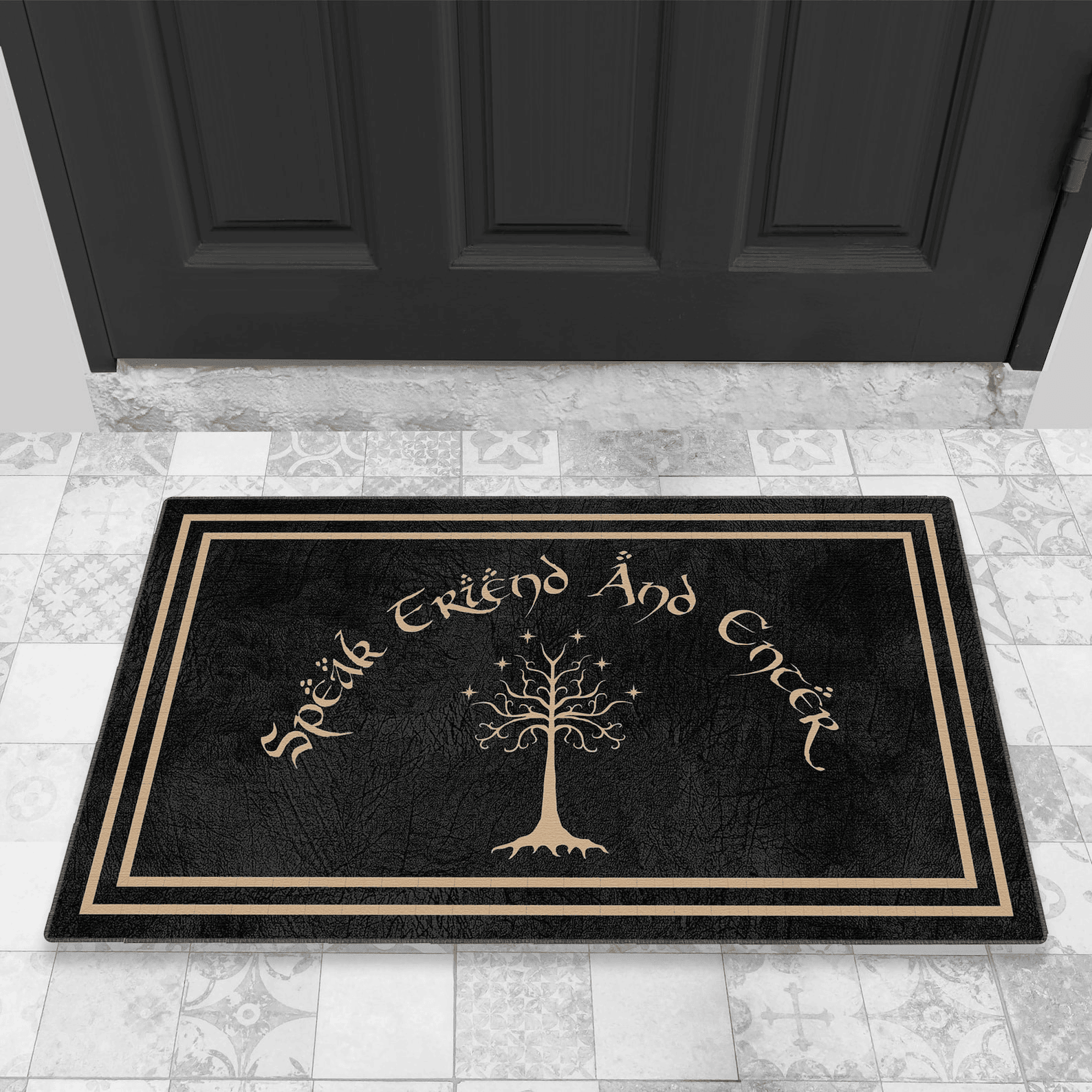 Speak Friend And Enter Doormat Geek Nerd Welcome Mat LOTR Gifts Best Housewarming Gifts