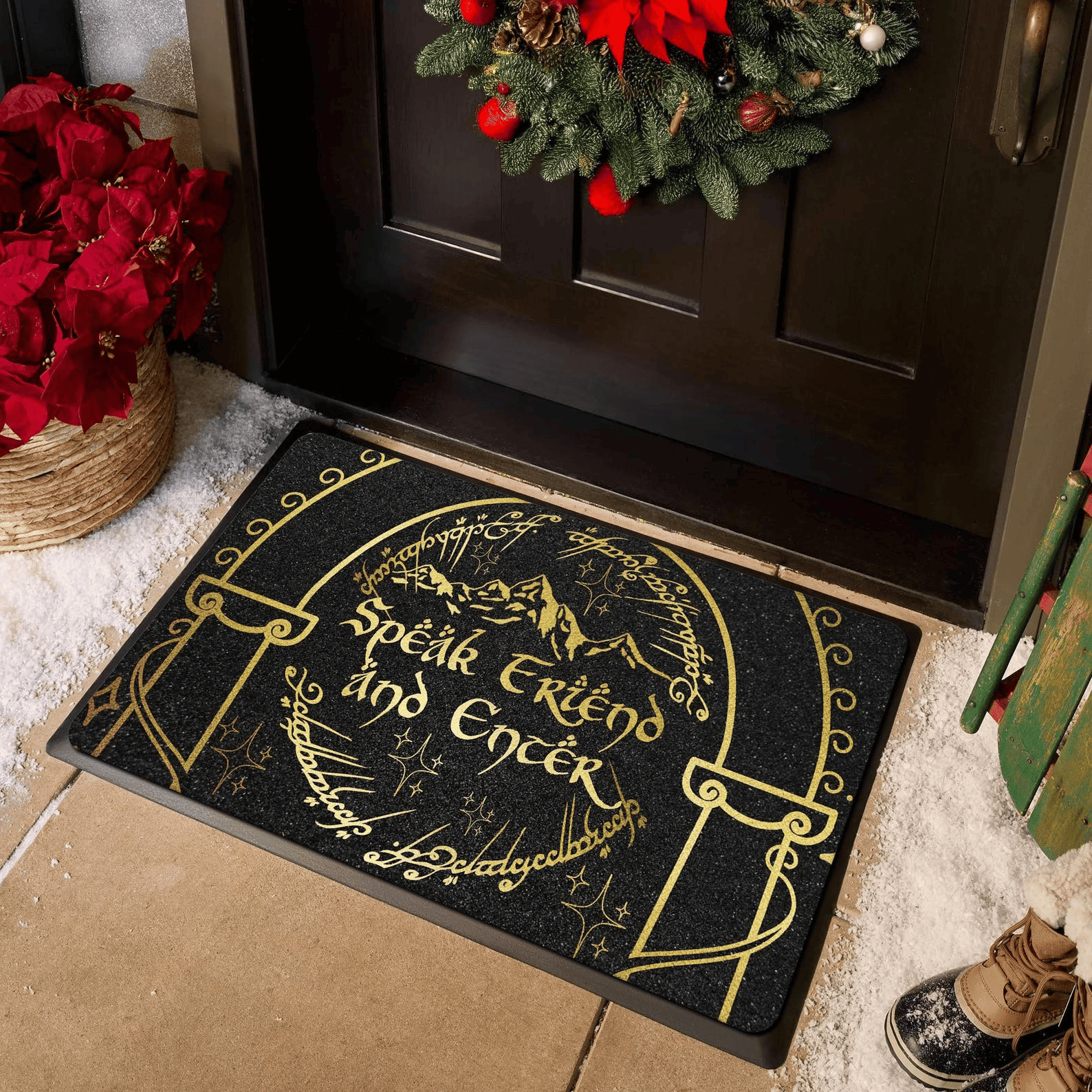 Speak Friend And Enter Doormat Lord Of The Rings Inspired Welcome Mats Best Gifts For Friends