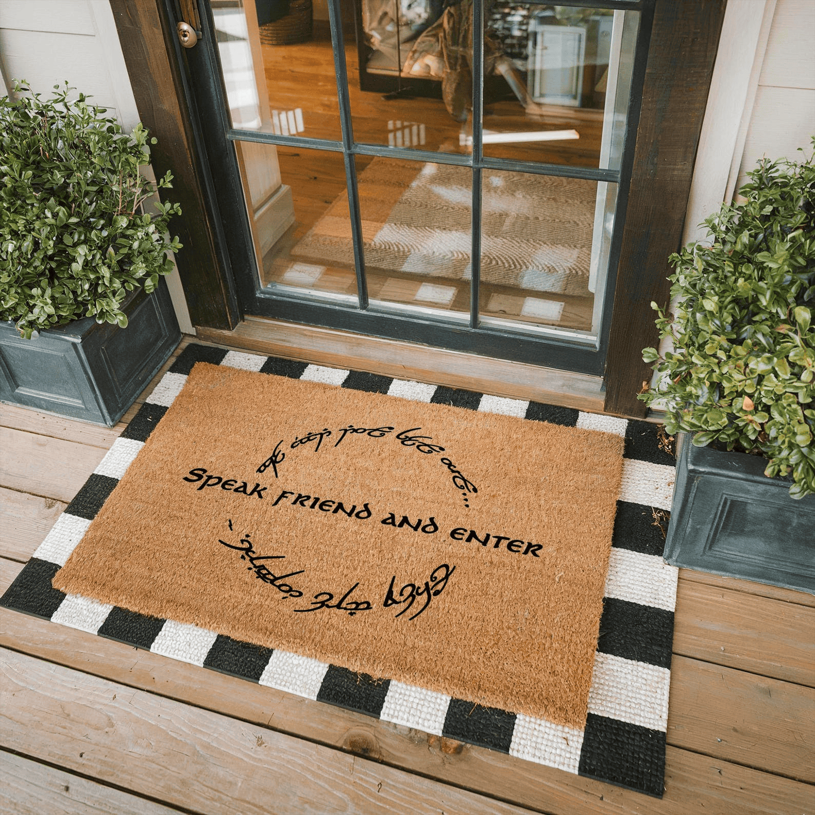 Speak Friend and Enter Doormat Lord Of The Rings Welcome Funny New Home Gifts