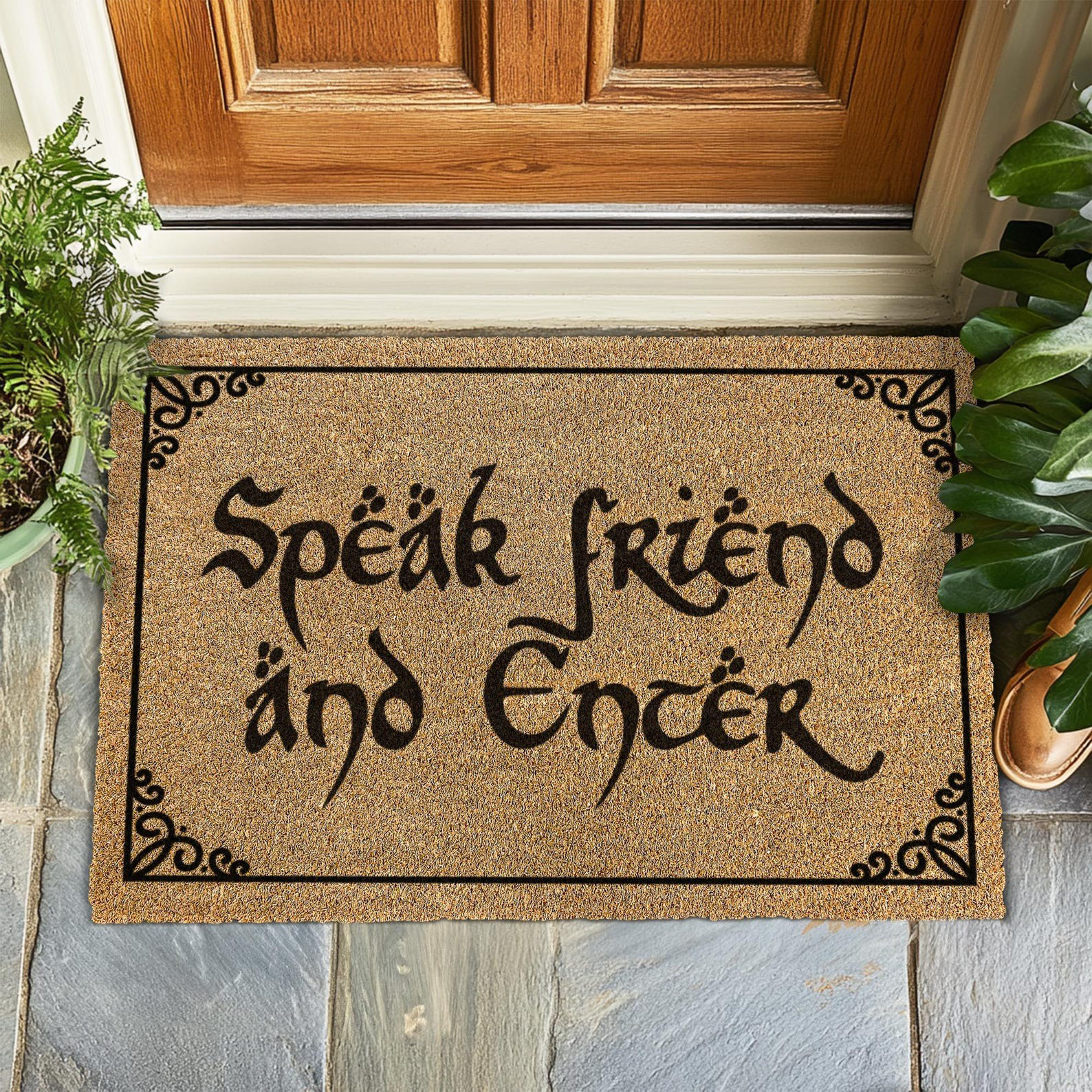 Speak Friend And Enter Doormat Middle Earth Home Decor Lord Of The Rings Gifts