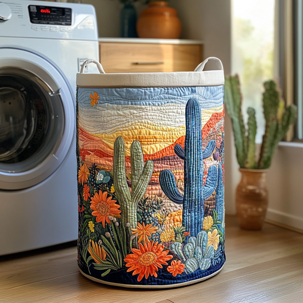 Spiny Bliss Quilted Laundry Basket Foldable Storage Bin Birthday Gift Ideas For Mother