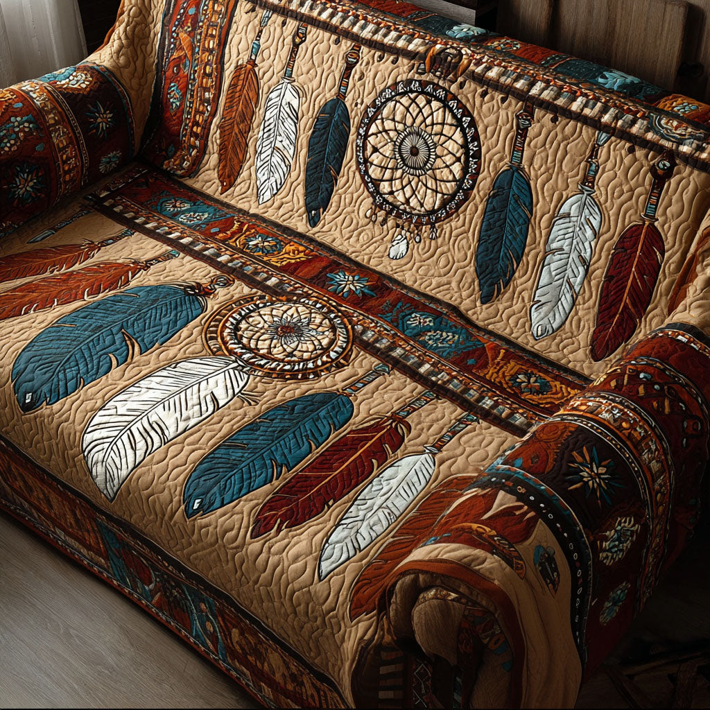 Spirit Loom Quilted Sofa Cover Cool Couch Slipcovers Native American Indian Gifts