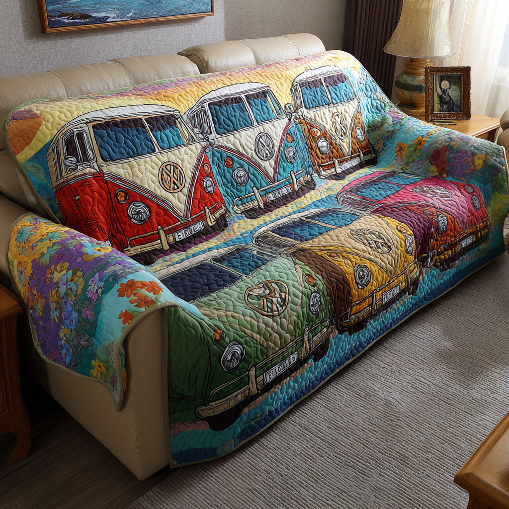 Spirit of Freedom Quilted Sofa Cover Couch Slipcovers Best Gifts For Hippie Friends