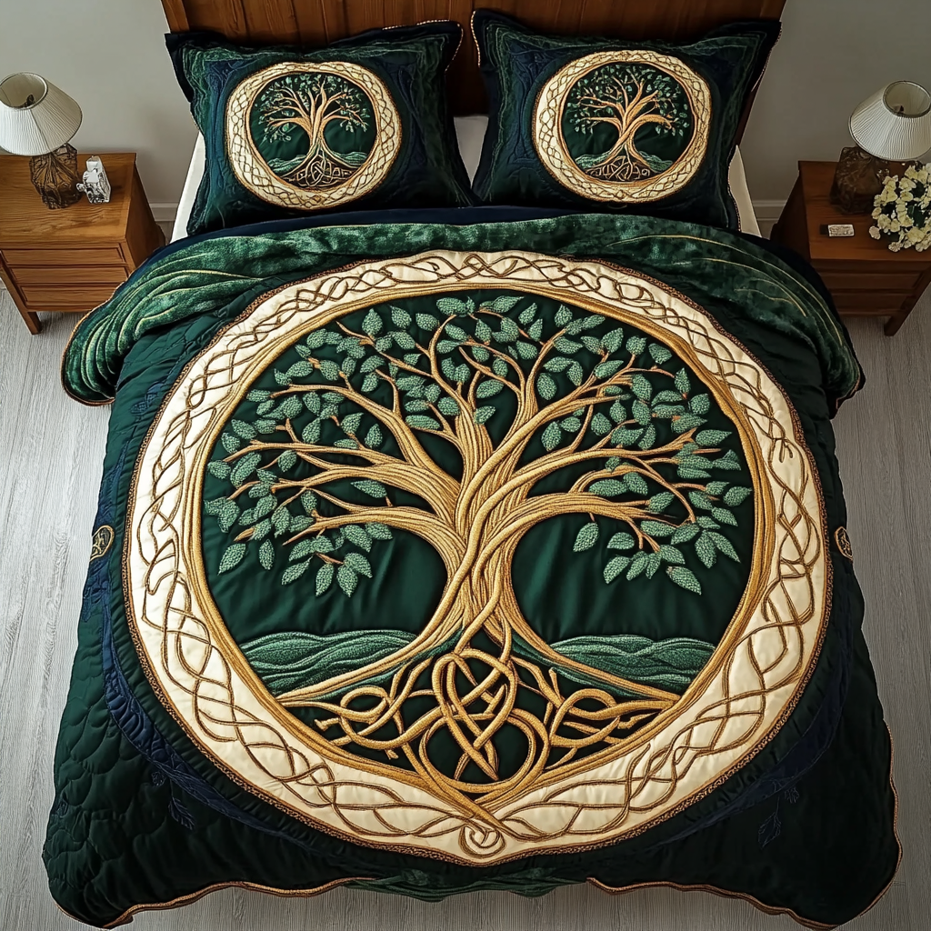 Spirit Of The Forest Quilted Bedding Set Best Sheet Sets Tree Of Life Gifts For Family