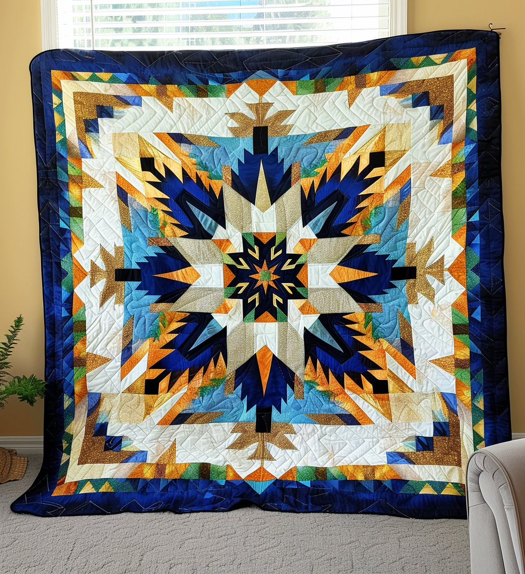 Spirit of the Mesa Quilted Blanket Bedsheet Comforter Set Native American Gift Ideas