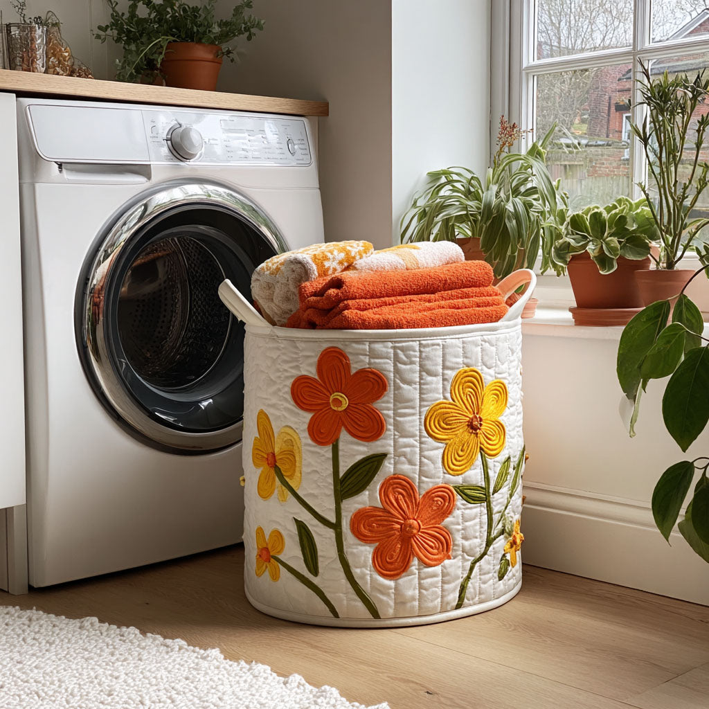 Spring Route Quilted Laundry Basket Good Laundry Baskets Gift For Your Mother