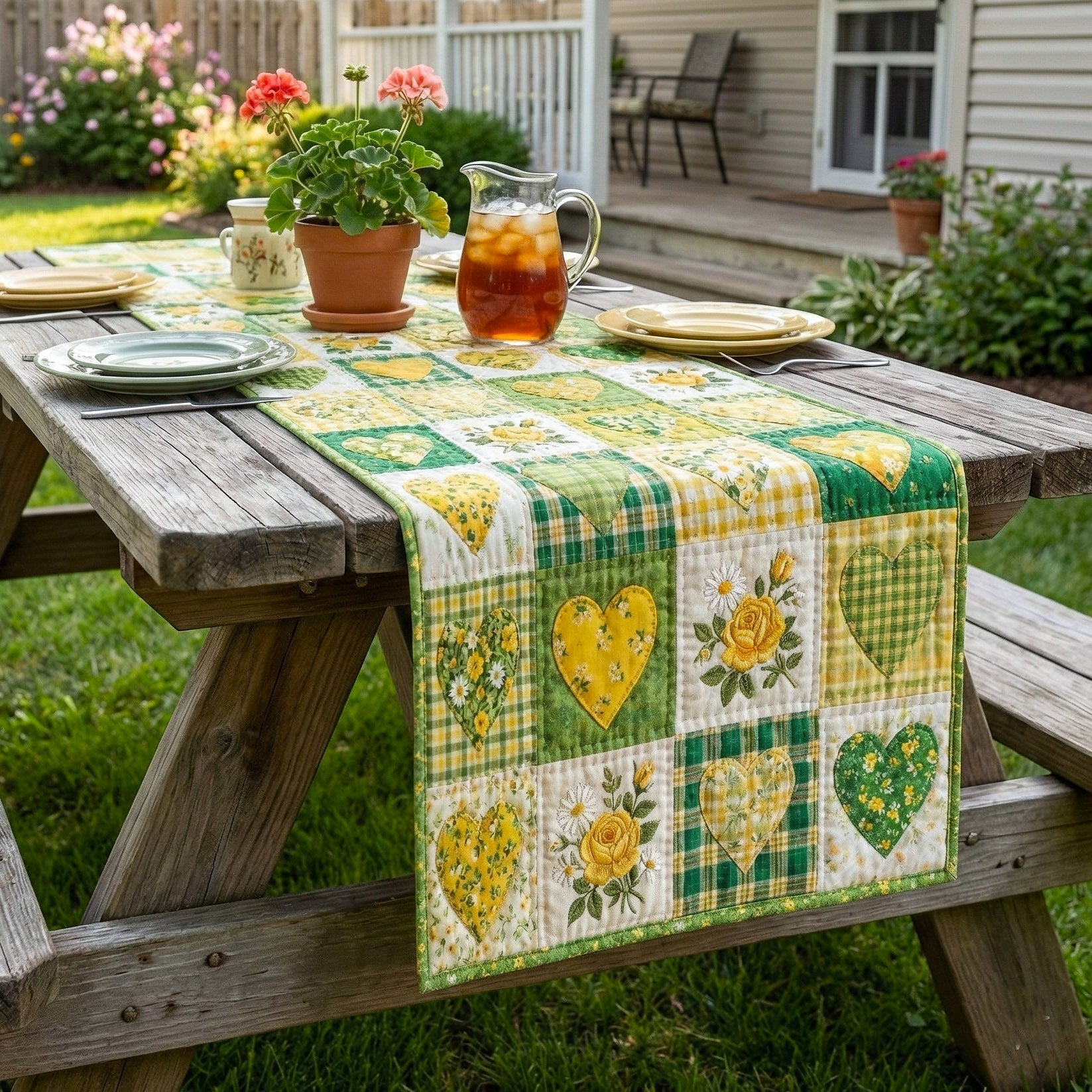 Springtime Adore Quilted Table Runner Valentine Table Setting Ideas Valentine Day Gifts For Friends