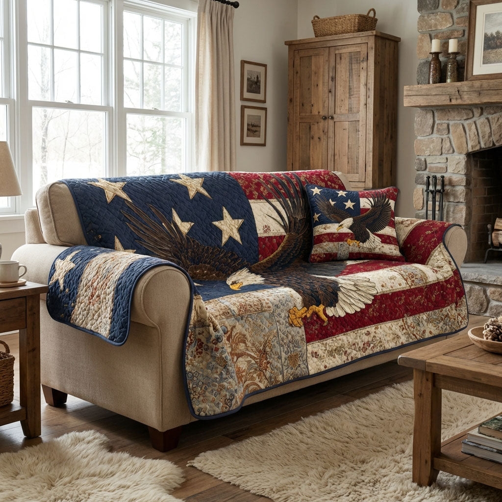 Star Banner Quilted Sofa Cover Best Sofa Covers Best 4Th Of July Gifts