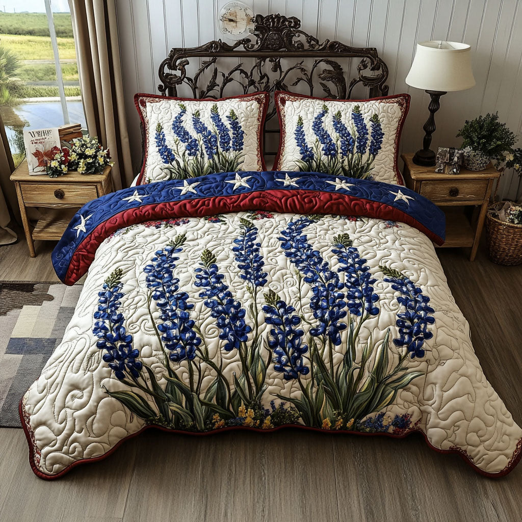 Star of Texas Quilted Bedding Set Best Bedspread Set Texas Gifts For Women