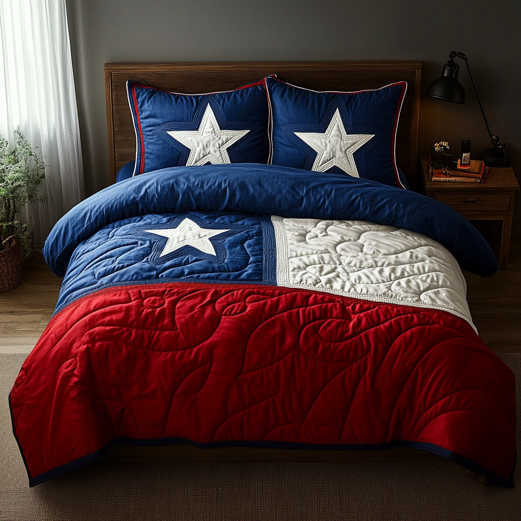 Star of Texas Quilted Bedding Set Best Queen Sheets Texas Gifts Online