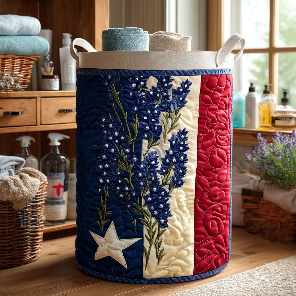 Star Of The South Quilted Laundry Basket Foldable Hamper Texas Gifts For Adults