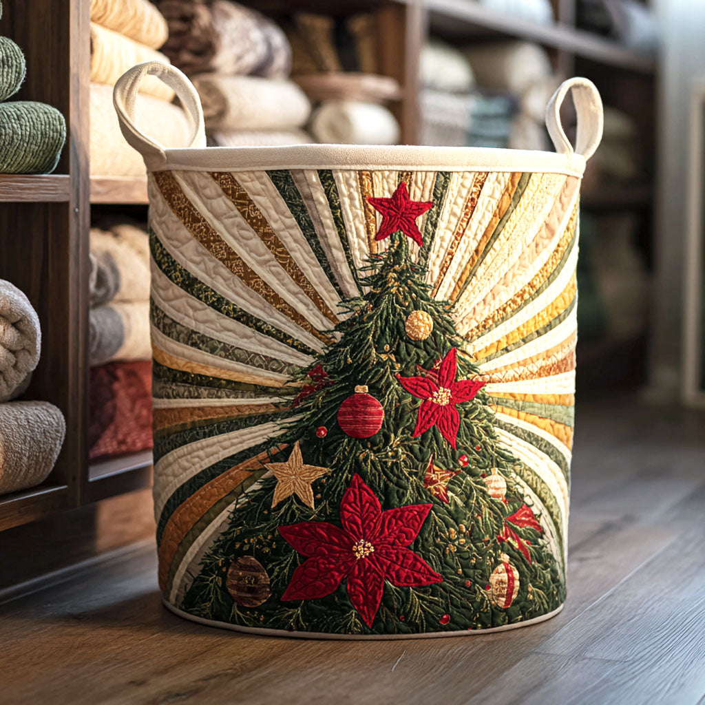 Starburst Pine Quilted Laundry Basket Best Clothes Basket Christmas Present For Daughter In Law
