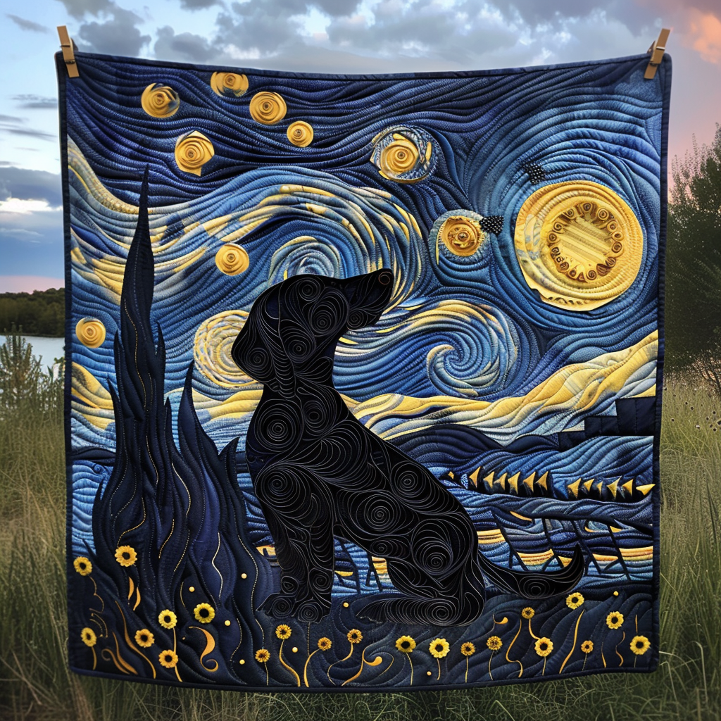 Stargazing Dachshund Quilted Blanket Best Queen Sheets Dachshund Gifts For Mom