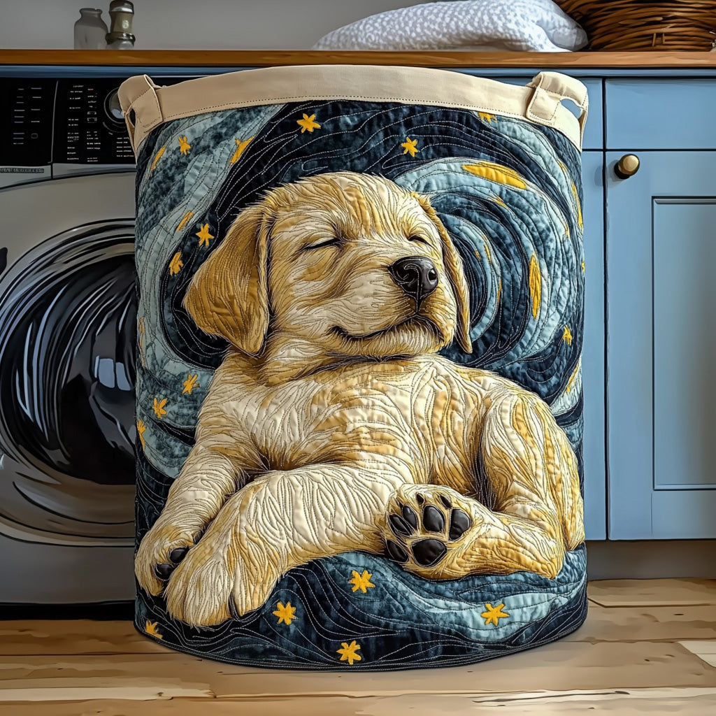 Starlit Cream Lab Quilted Laundry Basket Biggest Laundry Basket Labrador Gifts For Him Her