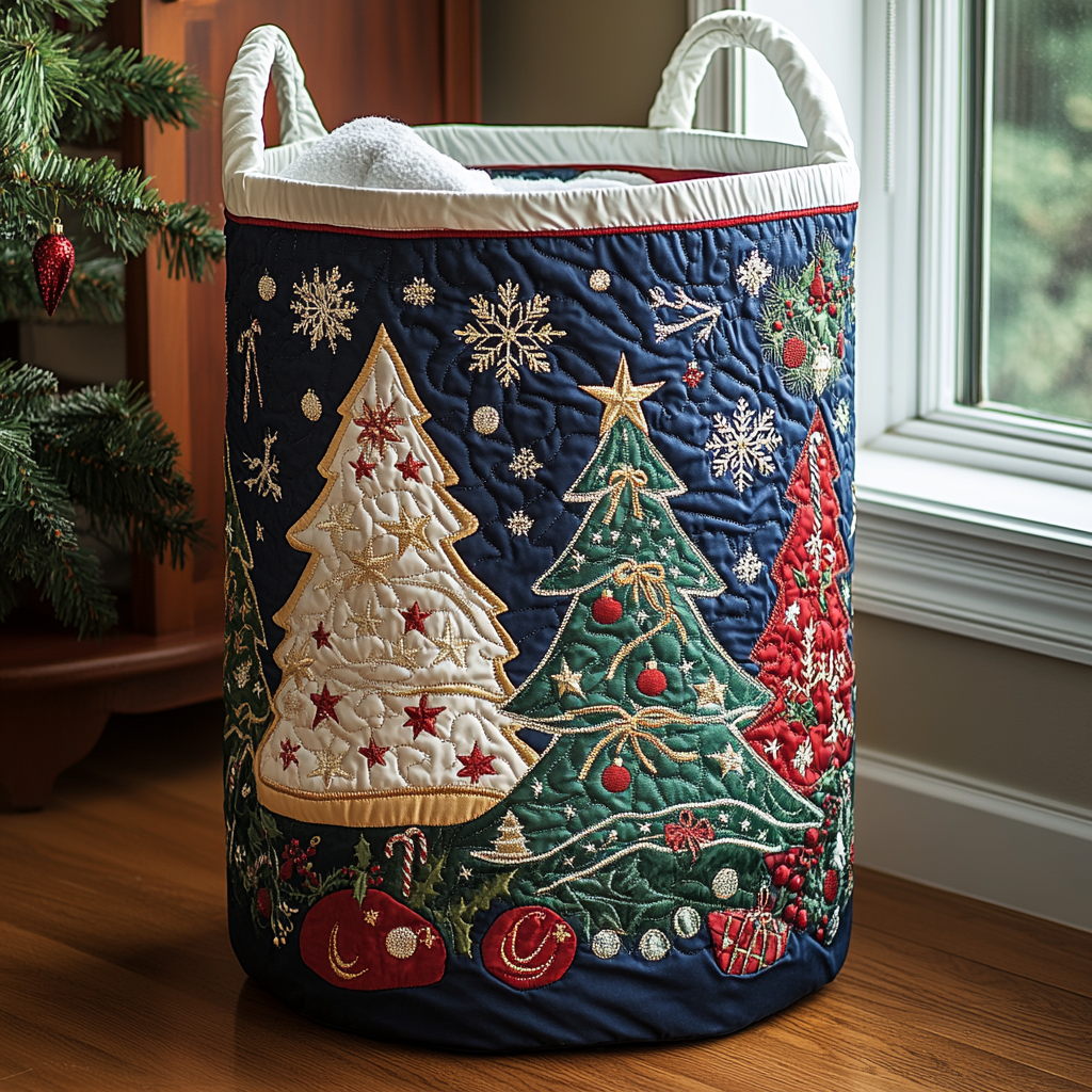 Starry Cheer Quilted Laundry Basket The Laundry Basket Good Christmas Gifts