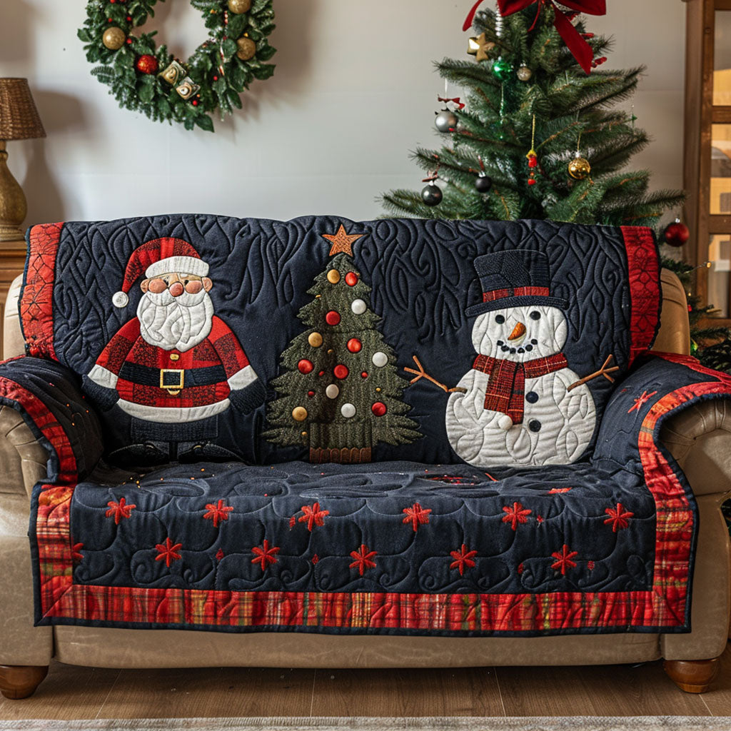 Starry Christmas Eve Quilted Sofa Cover Holiday Couch Covers Christmas Present Ideas