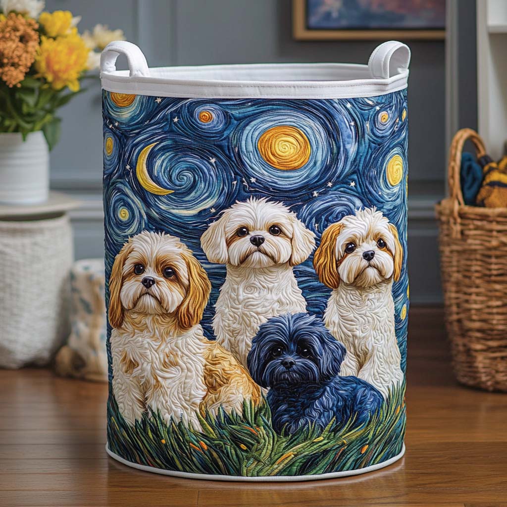 Starry Companions Quilted Laundry Basket Hamper Basket Mother's Day Gifts From Husband