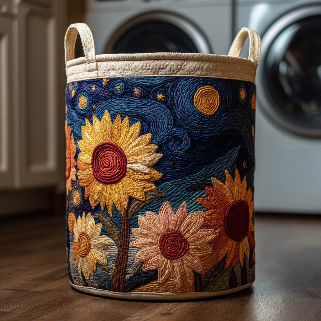 Starry Flora Quilted Laundry Basket Coolest Laundry Baskets Best Mother's Day Gifts For Wife