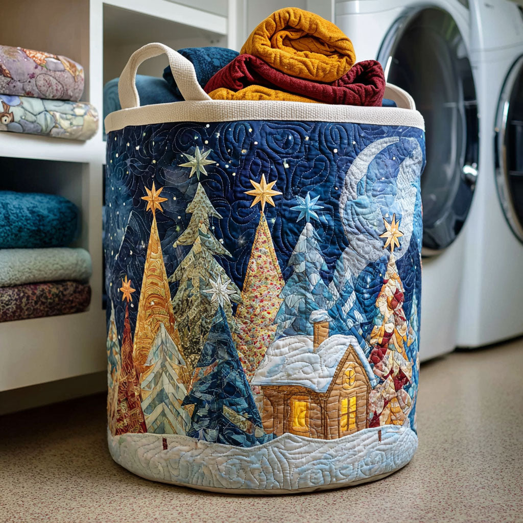 Starry Forest Glow Quilted Laundry Basket Best Clothes Hamper Mother In Law Presents Christmas