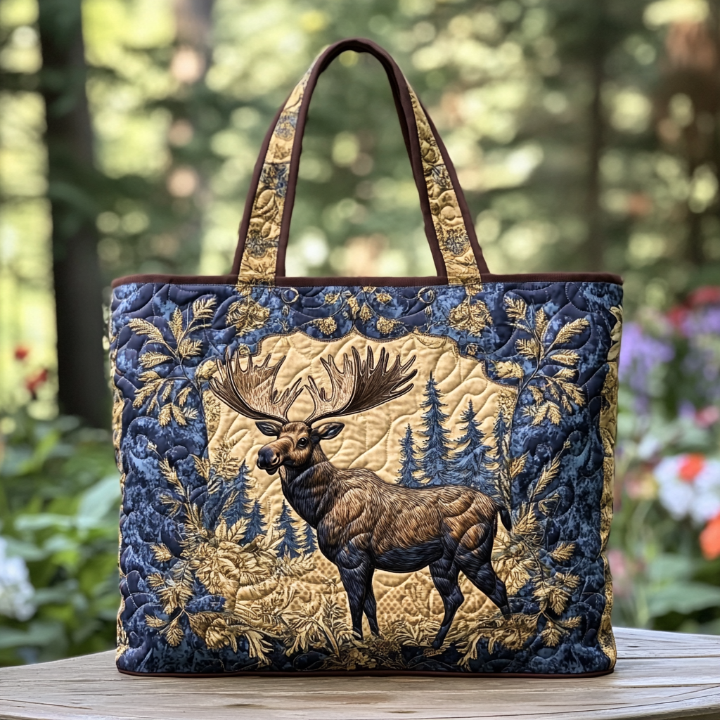 Starry Moose Quilted Tote Bag Best Tote Bags For Women Mother's Day Gifts For Wife