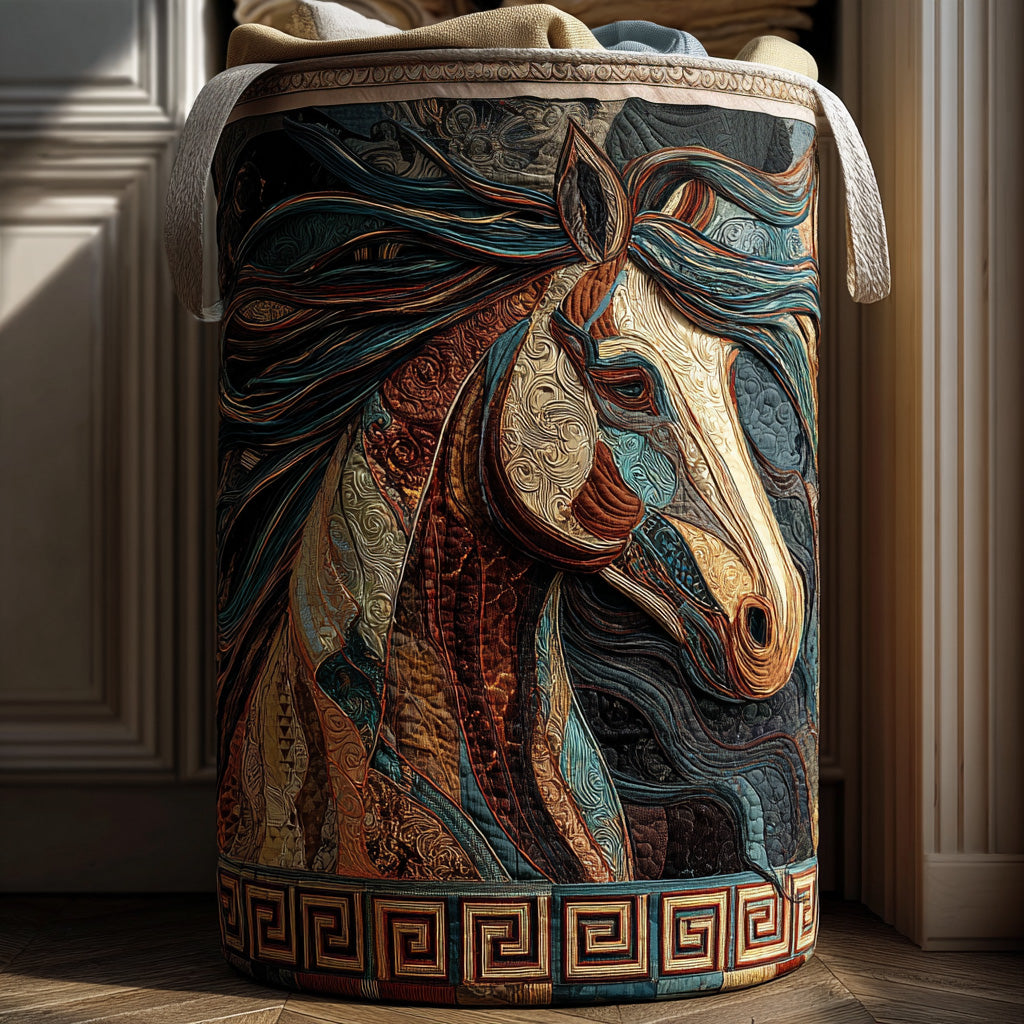 Storm Runner Quilted Laundry Basket Foldable Laundry Hamper Native American Gift Ideas