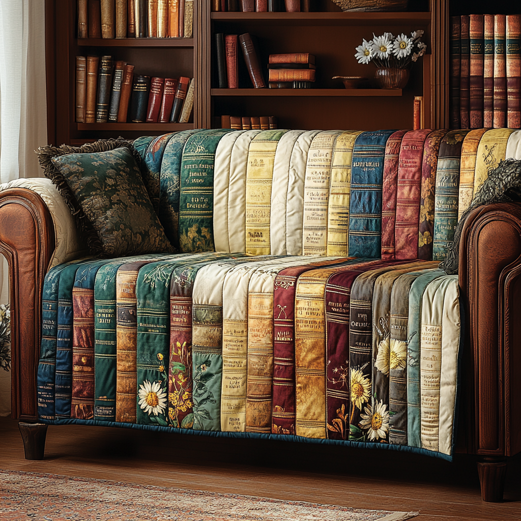 Story Portal Quilted Sofa Cover Sofa Blanket Cover Novelty Book Themed Gifts