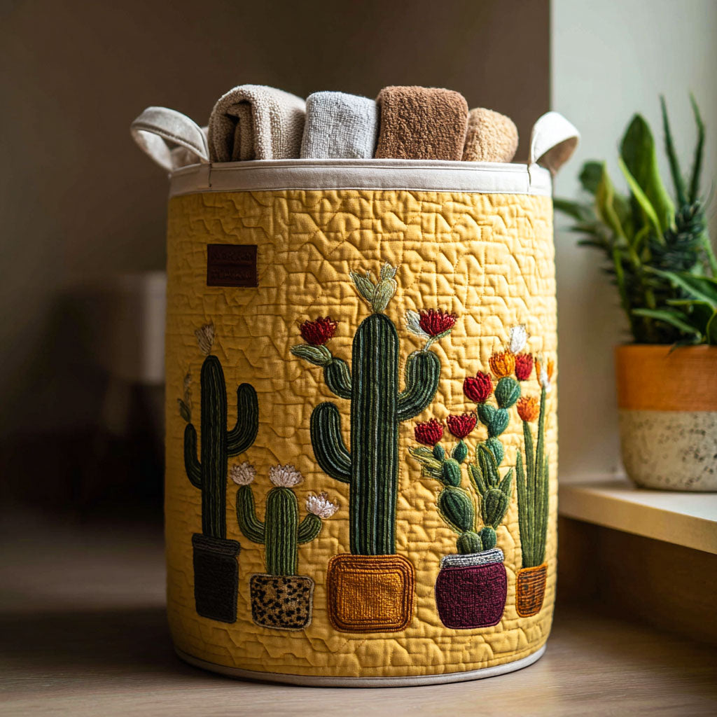 Succulent Sunset Quilted Laundry Basket Unusual Laundry Basket Mom And Daughter Gift