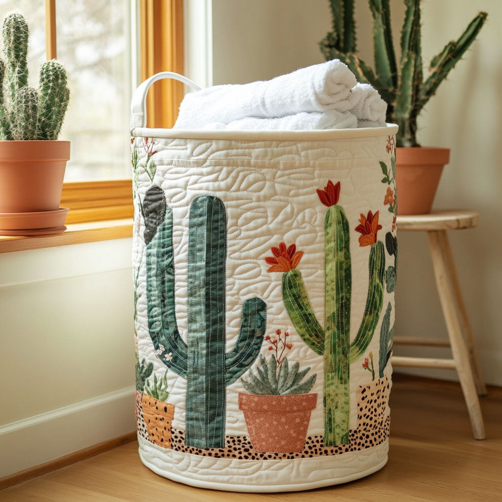 Succulent Symphony Quilted Laundry Basket Farmhouse Laundry Basket Mummy Presents From Daughter