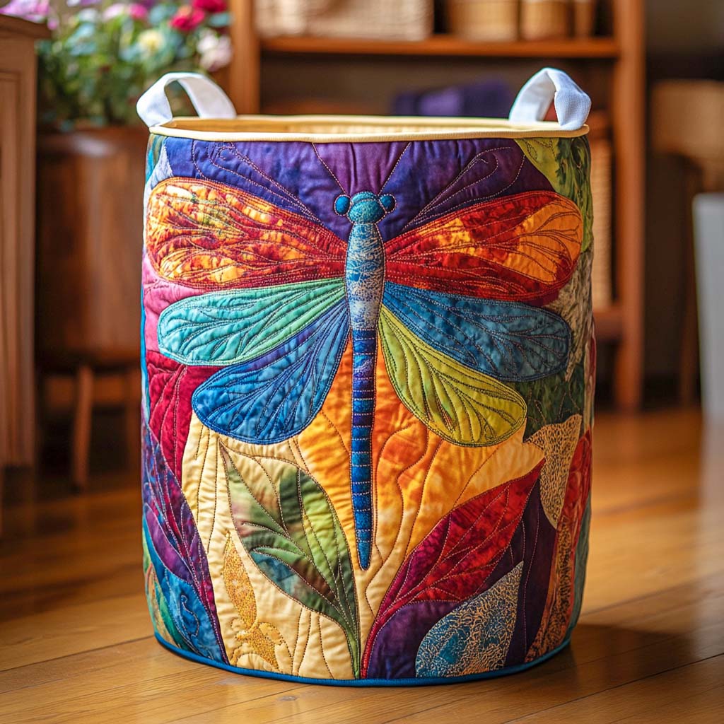 Summer Petal Dance Quilted Laundry Basket Best Looking Laundry Hampers Dragonfly Gifts For Her